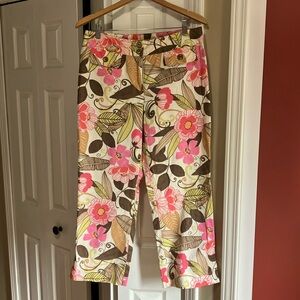 Sigrid Olsen, 100% cotton crop pants.